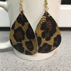 Leopard print earrings